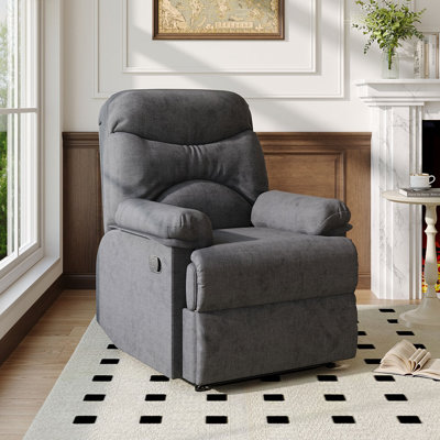 Velvet Manual Swivel Recliner