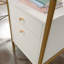 Bureau en L avec plateau en verre élégant et finition blanche, parfait pour les bureaux à domicile, les bureaux et les jeux