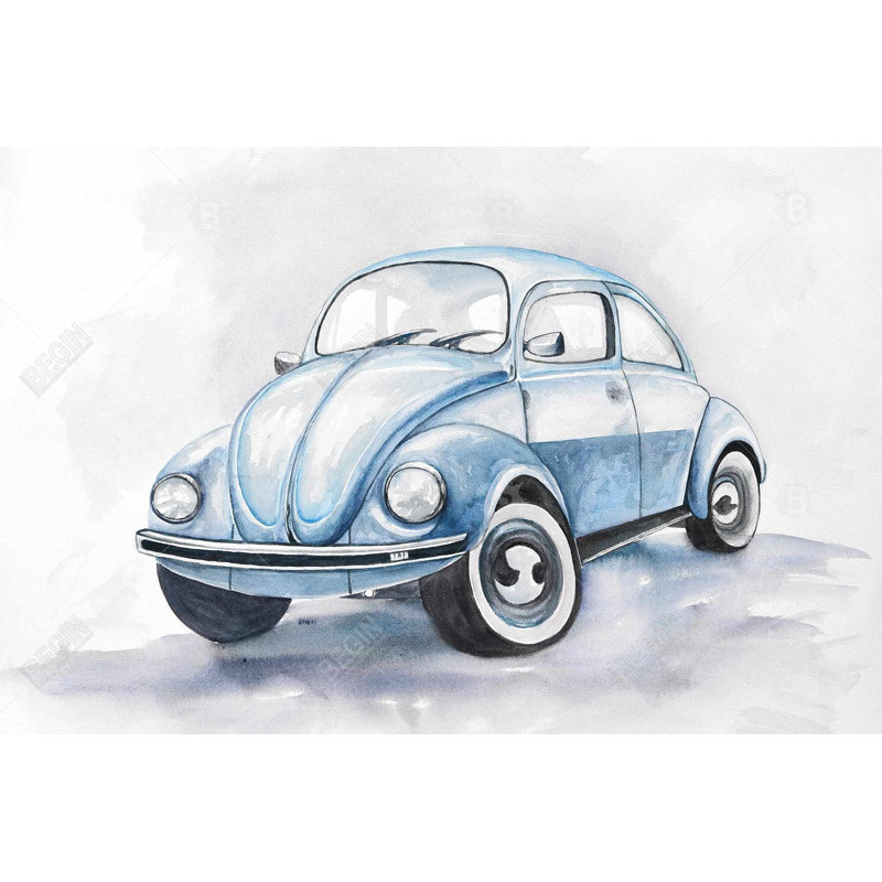 " Beetle Blue Car "
