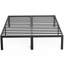 Structure de lit plateforme en métal noir 14 po avec support en lattes d'acier Carlisa-1875430237-1844453697