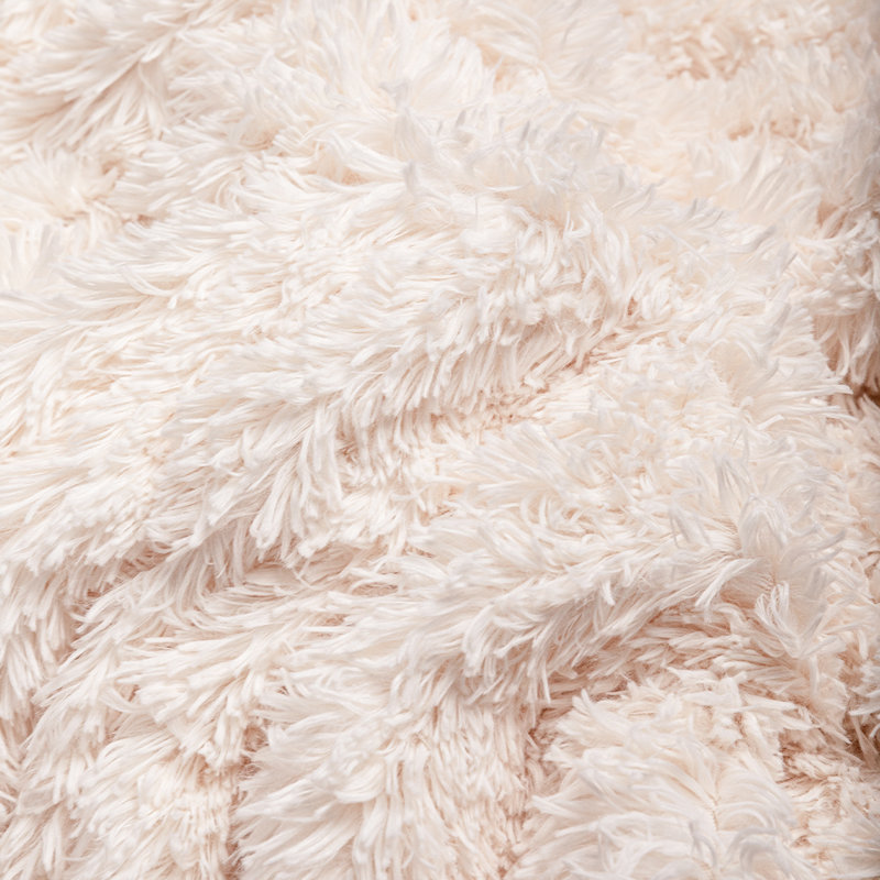 Sewn Throw Blanket, Cream
