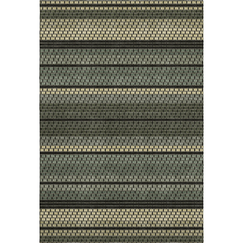 Premium Machine Washable Mayfield AMF2427 Striped Rug, Cactus, 5' x 7'6"