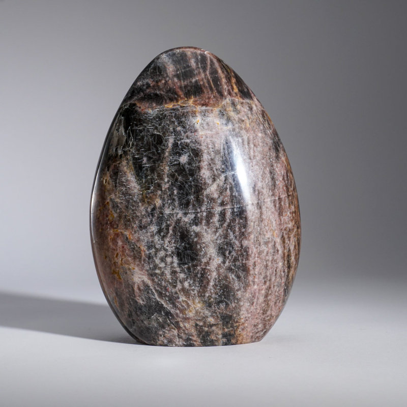 Genuine Polished Black Moonstone Freeform from Madagascar (4 Lbs)