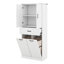 Tall Bathroom Storage Cabinet With Doors And Drawer, Storage Cabinet With Two Removable Laundry Basket, Adjustable Shelf-508463568