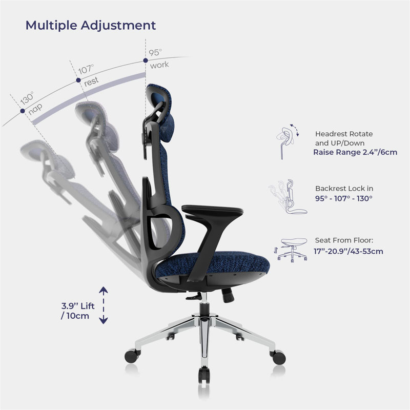 Vencier Office Chair, Blue