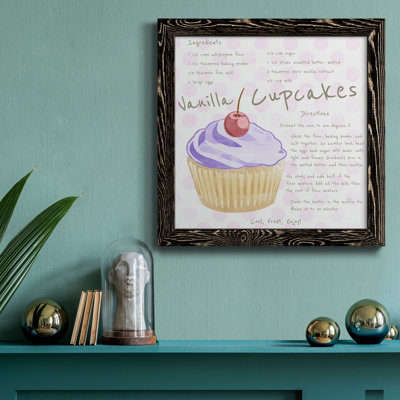 Vanilla Cupcake - cadre photo, art textuel sur toile