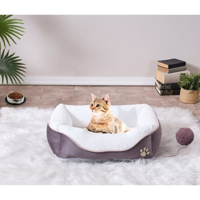 Foam Pet Bed For Large Cats, Anthracite, 17'' X 23'', Fade Cat Bed, 17 23 Inches, Soft Padding