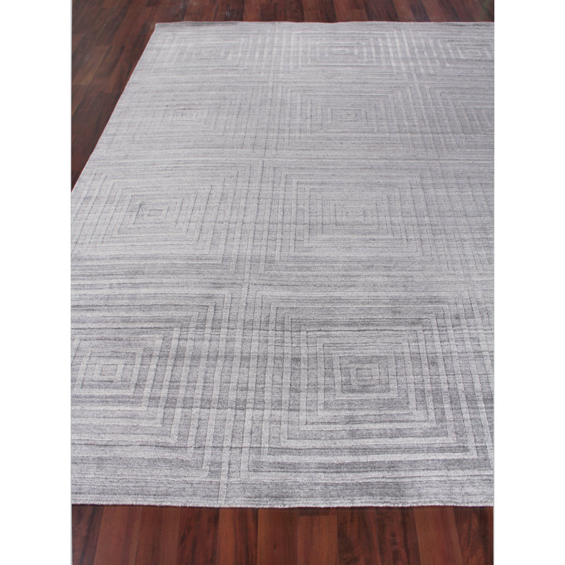 Castelli Geometric Area Rug in Light Silver, Gray, Rectangle 12' x 15'