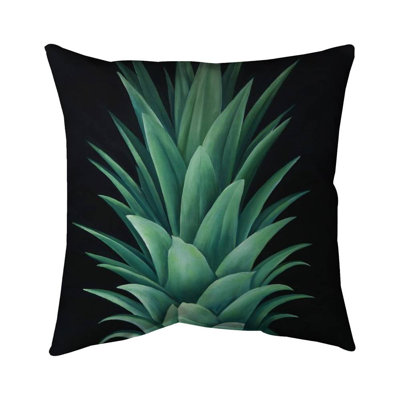 Pineapple leaves - 16"x16" Throw pillow - Poly twill - Print on demand