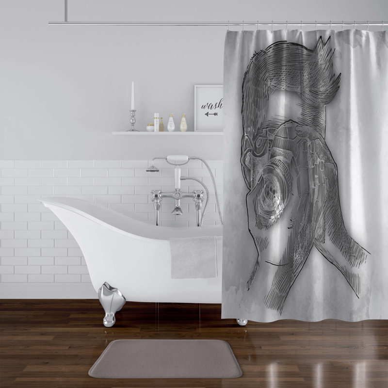Rideau de douche simple Anzie, H 90 po x l 70 po