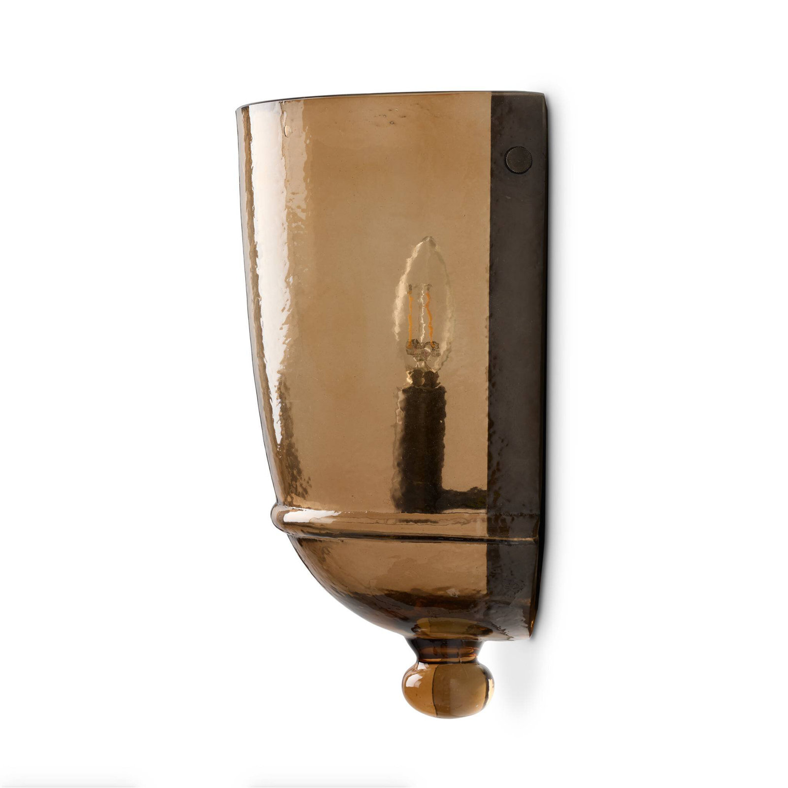 Cerie Sconce, Smoked Brown Hammered Glass