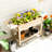 Raised Flower Bed, Wood Raised Planter, Natural-91951664