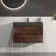 Wall-Mounted Single Bathroom Vanity with Quartz Top with Overflow