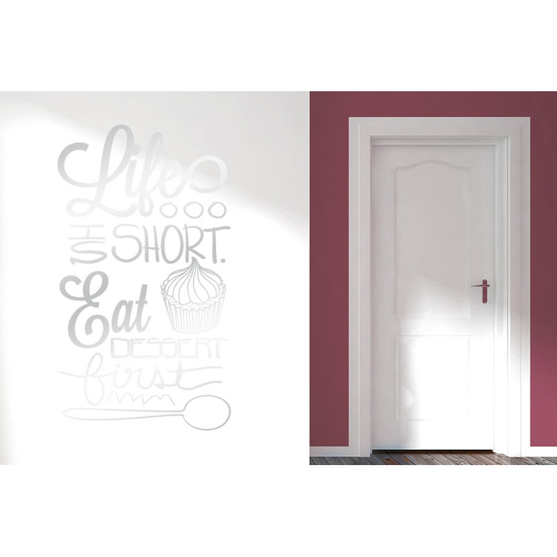 Wall Decal, Shiny Silver, Medium
