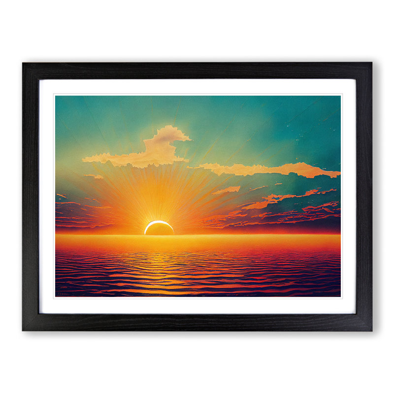 XH1022-4326X Glorious Watercolour Sunset Vol.1 - Single Picture Frame Print