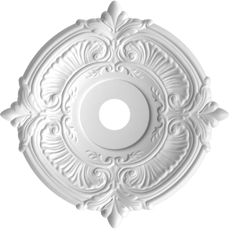 Attica Thermoformed PVC Ceiling Medallion, 22" H x 22" W x 1" D, Aged Dark Steel