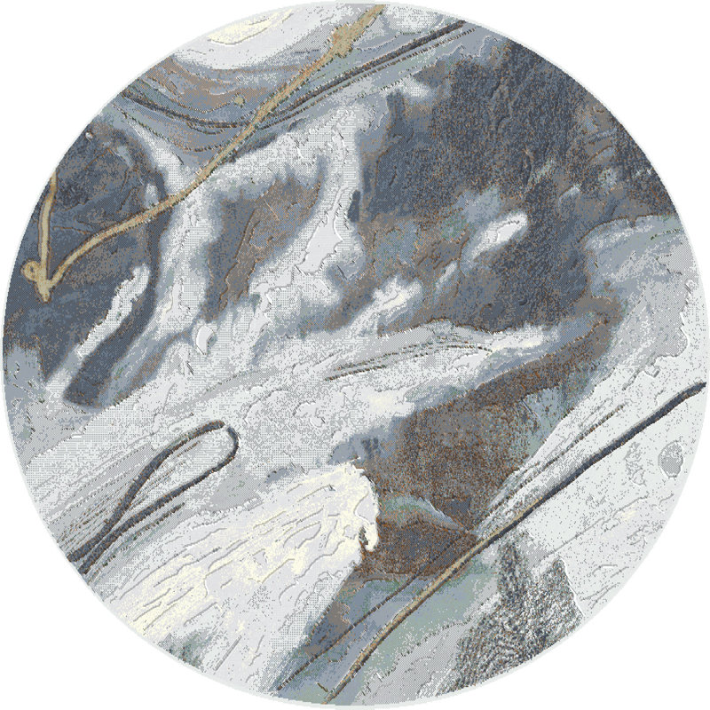 Clymer Abstract Area Rug, Round 160cm