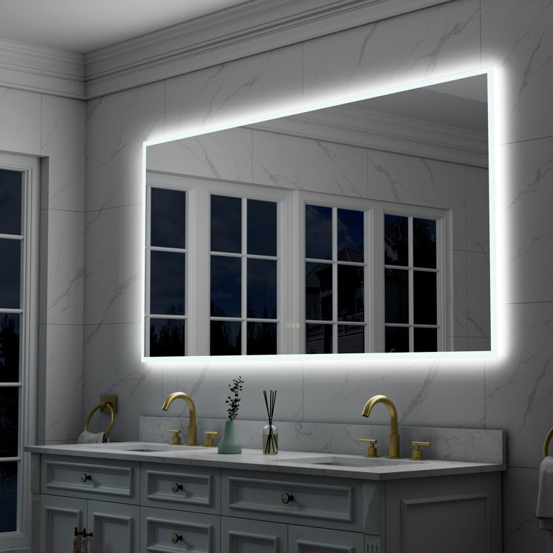 Miroir de salle de bain Busra, 42 po x 84 po