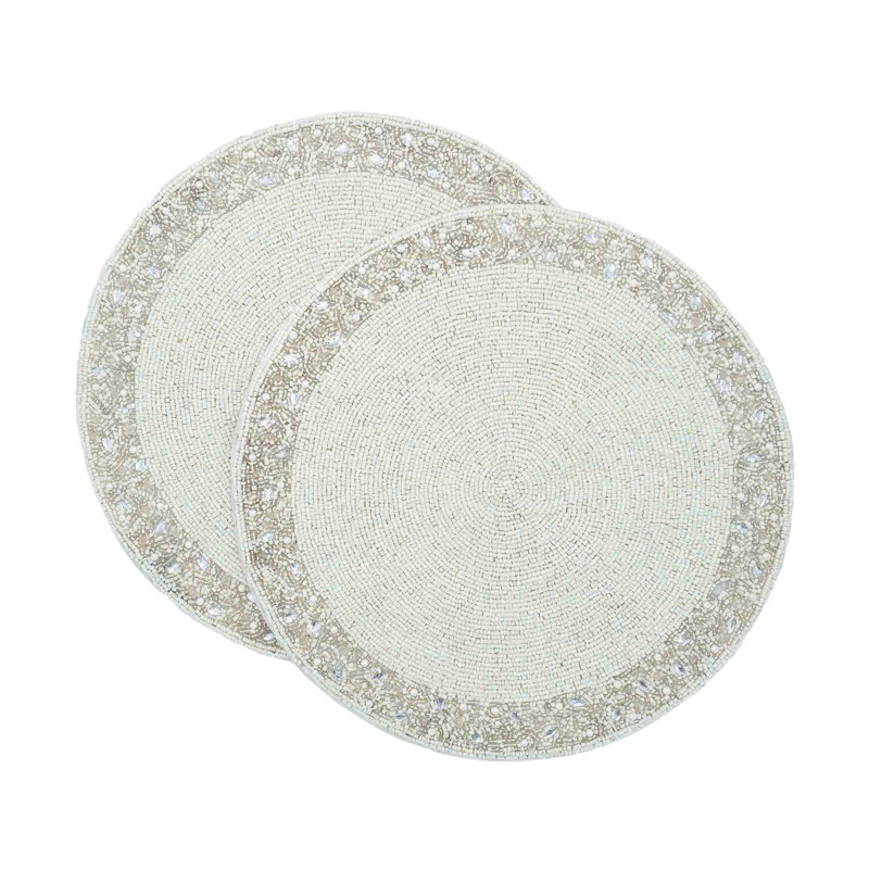 Glass Abstract Round Placemat