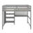 Wooden Loft Bed With Shelves, Desk And Writing Board-388965013-388965015