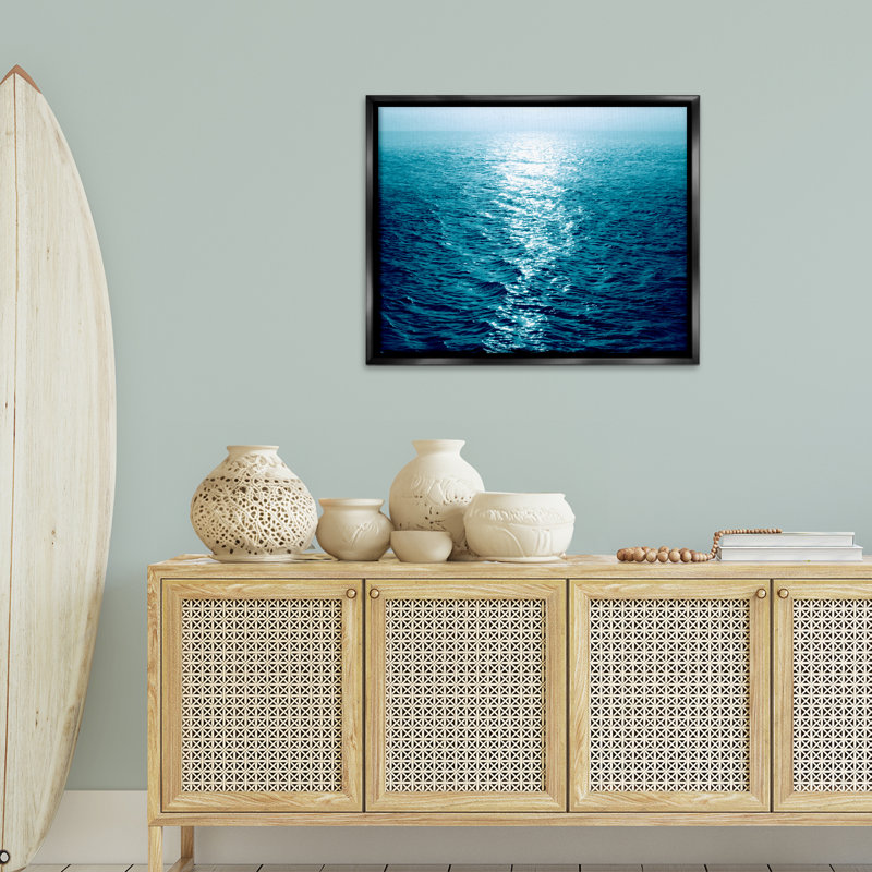 Toile flottante encadrée dorée par Sun, H 25 po x l 31 po, Cadre flottant noir de jais
