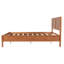 Structure de lit plateforme très grand en bois avec tête de lit à panneau, bois massif / panneau de fibres à densité moyenne, support à lattes, aucun sommier requis, assemblage facile, brun-1523900037-1523900039