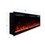 Vibrance Recessed or Wall Mounted Electric Fireplace Heater, Multi-Flame Colors, Voice Assistant Compatible, Logs & Crystals, Remote Control-1864073155-1878187064