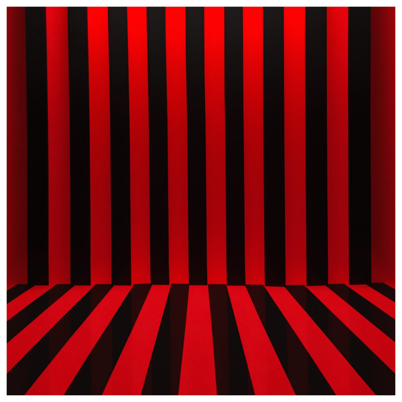Red Black Stripes Comforter, Twin