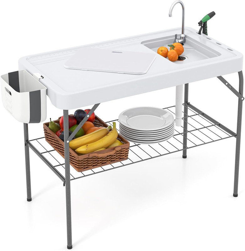 Rectangular Outdoor Picnic Table - 57.9 cm W 108 cm D