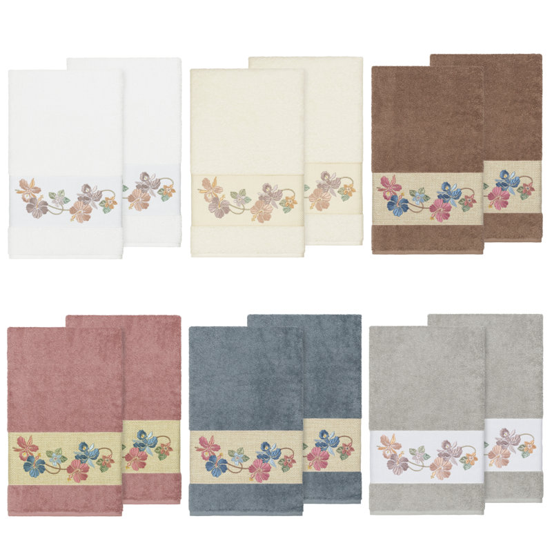 Ensemble de serviettes de bain en coton turc 2 pièces Caroline, Bleu sarcelle