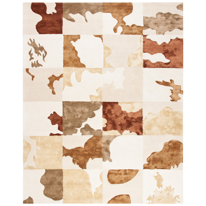 Soho Hand Tufted Wool Pile Geometric Rug, Rectangle 7'6" x 9'6"