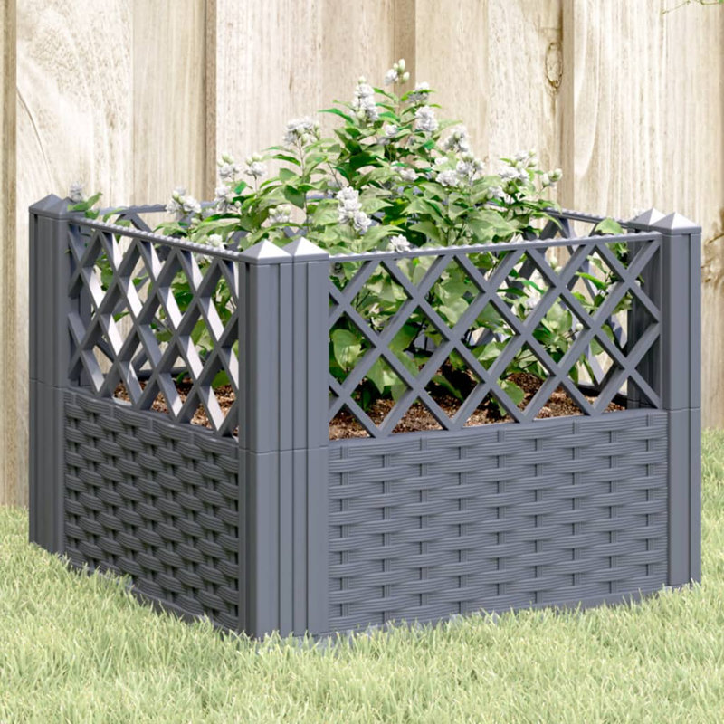 Pot à fleurs Thatcham, Bleu gris, H 17,1 po x l 17,1 po x P 17,1 po