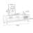 Black walnut simple TV cabinet