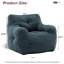 Fauteuil à billes moyen en peluche pour adulte avec rembourrage en mousse-1652630511