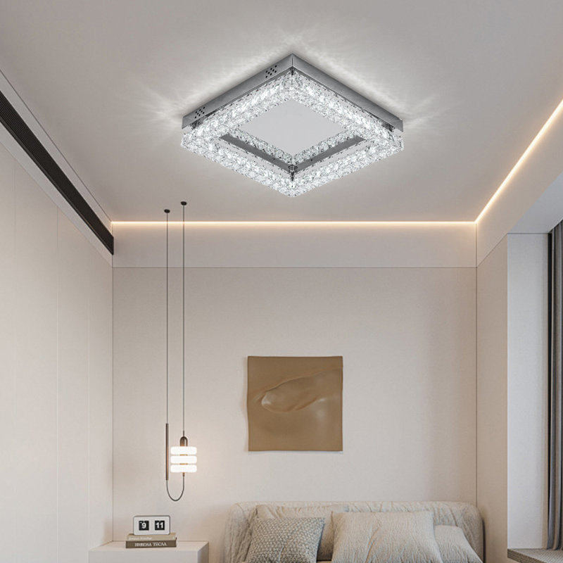 Aazim Chrome LED Flush Mount