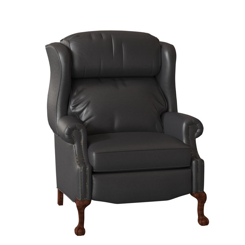 Maxwell Recliner, Outsider Raven Genuine Leather, Cobblestone, Power