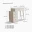 Bureau en bois blanc sans miroir 80Cm