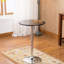 Adjustable Wood and Metal Bar Table in Black