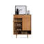 Rangement pour chaussures en bois manufacturé moderne en noyer massif