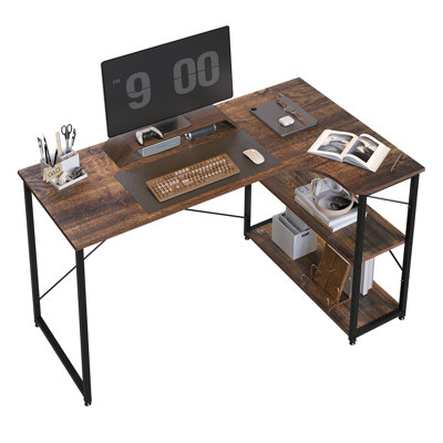 120cm W L-Shaped Writing Desk