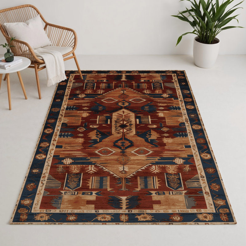 Tapis turc intérieur et extérieur brun, Rectangle 5 pi x 7 pi