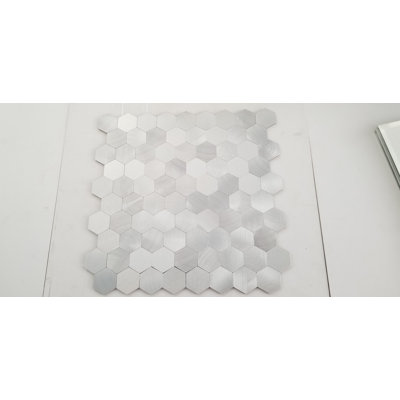 Enchanted Metals 1.5'' W x 1.5'' L Metal Peel and Stick Mosaic Tile