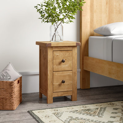 Aubusson 35cm W Solid + Manufactured Wood Bedside Table
