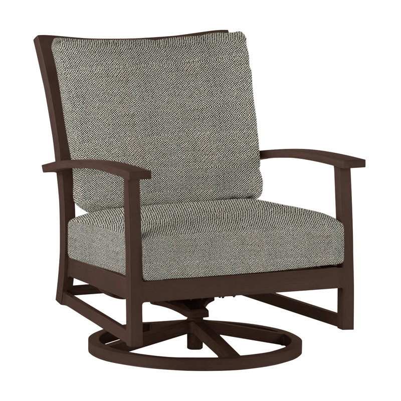 Charleston Patio Lounge Chair with Cushions, Intermix Bark, Welt, Oyster
