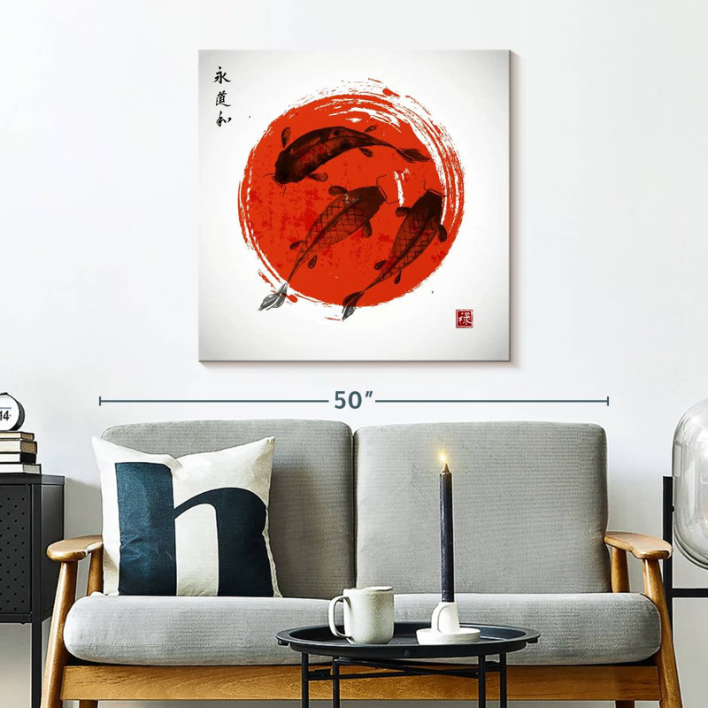 Crowle Sun Koi Fish, H 30 po x l 30 po