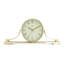 Roman Numeral Metal Quartz movement / Crystal Alarm Tabletop Clock in Brass