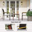 Ensemble de 2 chaises de patio en osier de patio avec coussins, dossier, accoudoirs pour terrasse, jardin, blanc crème, chaise
