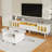 Cream Style TV Stand And Coffee Table Set Of 2-1799143171