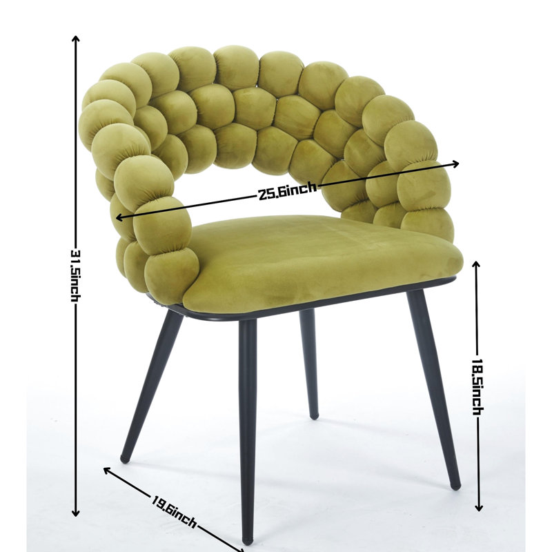 Chaise avec coussin moelleux et design élégant pour le salon, le bureau, la chambre à coucher 2 pièces