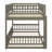 Modern Bunk Bed with Convenient Ladder and Safety Guardrails-899420872